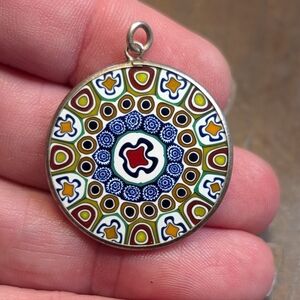Sterling Silver Millifiori Pendant